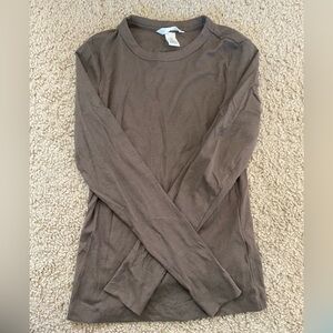 H&M Long Sleeve Top in Taupe